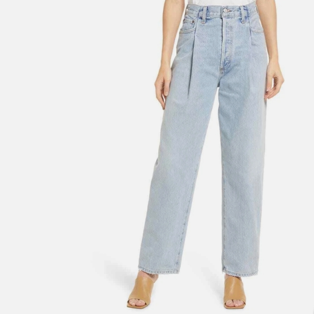 AGOLDE Women’s Fold High Waist Relaxed Straight Leg Jeans Sideline Sz 26
